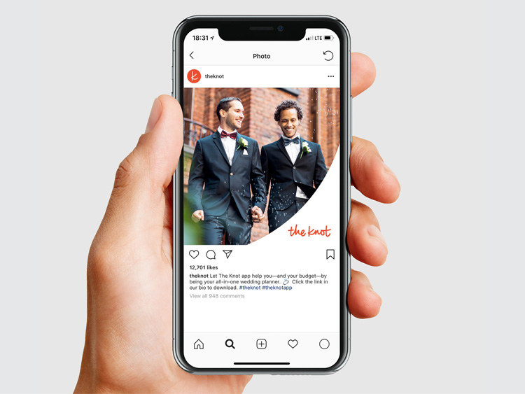 TheKnot婚禮策劃服務公司品牌形象升級改造案例，方案涉及廣告語和logo設計 