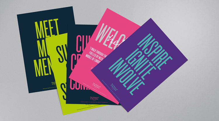 倫敦慈善機構HOSB品牌形象設計,突出對比和不協調