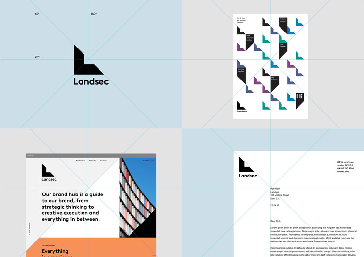 Landsec商業地產公司品牌命名和品牌vi形象設計