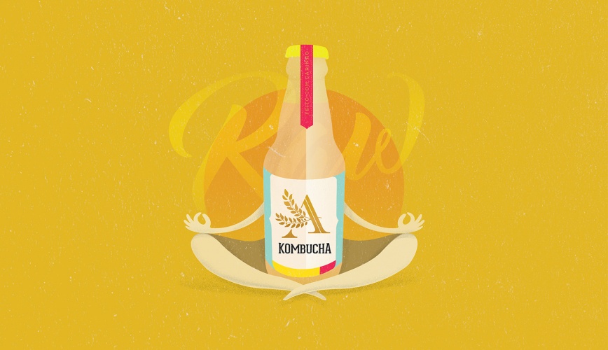 飲料品牌AinaKombucha品牌設(shè)計(jì)和產(chǎn)品包裝