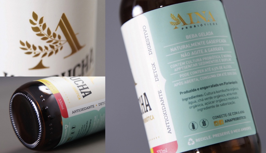 飲料品牌AinaKombucha品牌設(shè)計(jì)和產(chǎn)品包裝