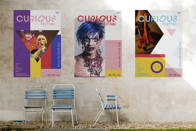 藝術節品牌標識設計,以廣為人知的彩虹旗為基礎