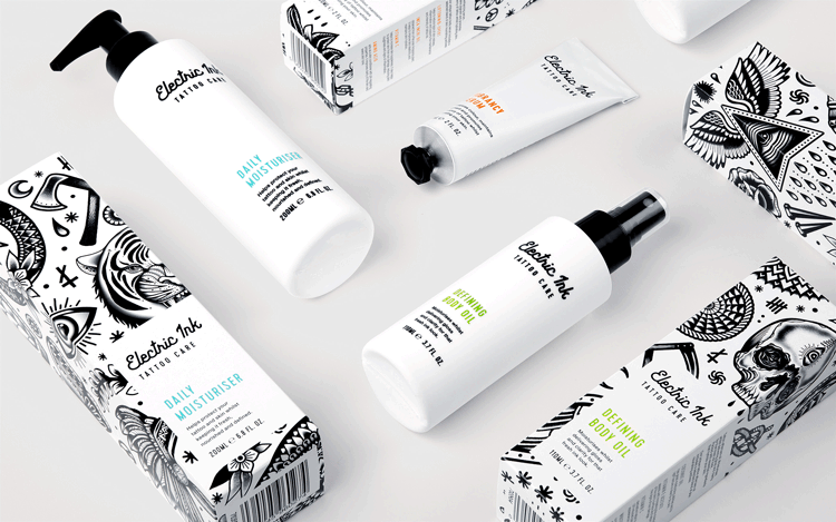 紋身護理品牌Electric Ink視覺識別設計